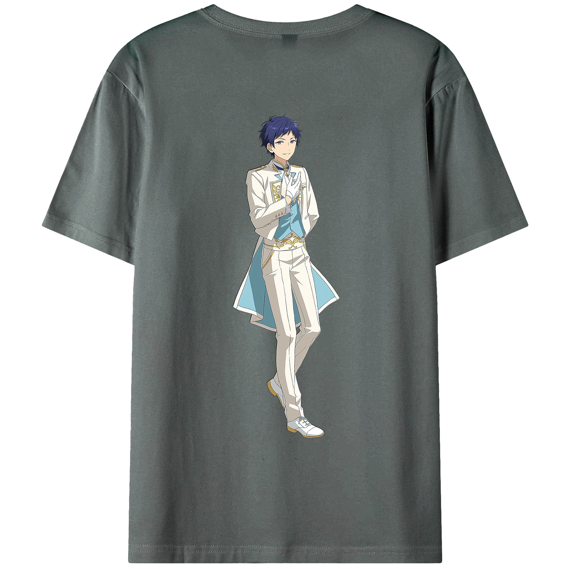 （画像用） あんさんぶるスターズ! Ensemble Stars 綿100％ メンズ半袖Tシャツ（バックプリント） 通気性